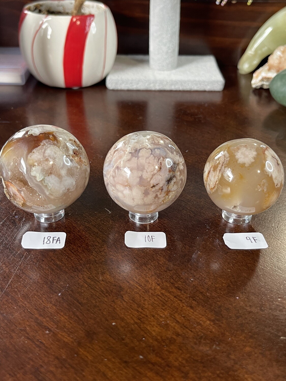 Flower Agate Sphere - you pick