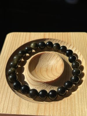 Gold Sheen Obsidian Bracelet - 8mm