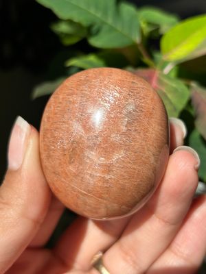 Peach Moonstone Palm Stone - you pick