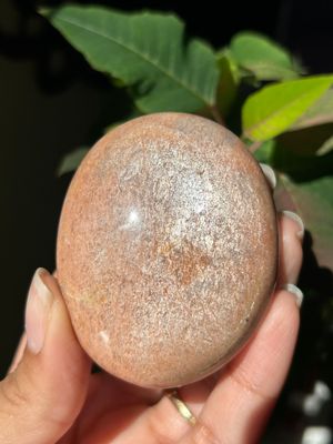 Peach Moonstone Palm Stone - you pick