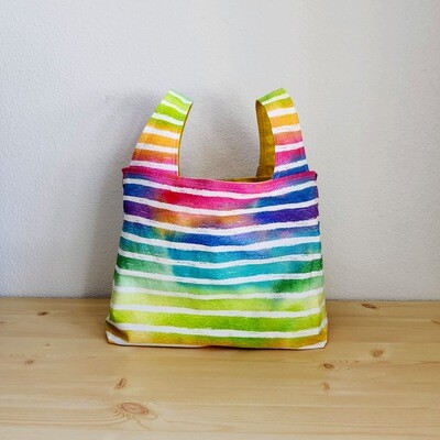 White Stripes on Rainbow Bag