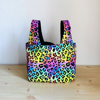 90s Rainbow Leopard Print Reusable Bag