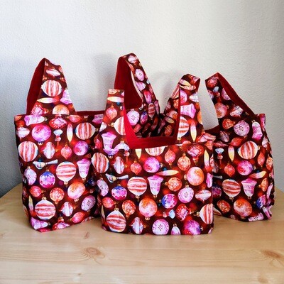 Cranberry Ornaments Reusable Bag