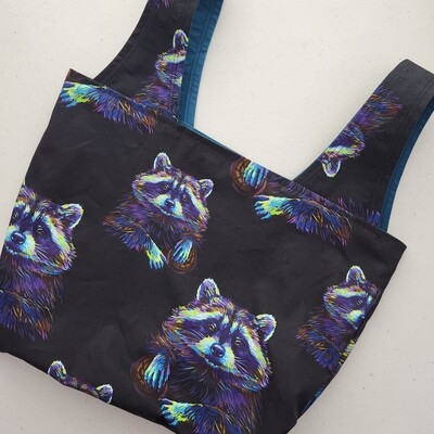Neon Raccoon Reusable Bag
