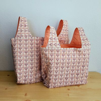 Card Catalog Peach Reusable Bag