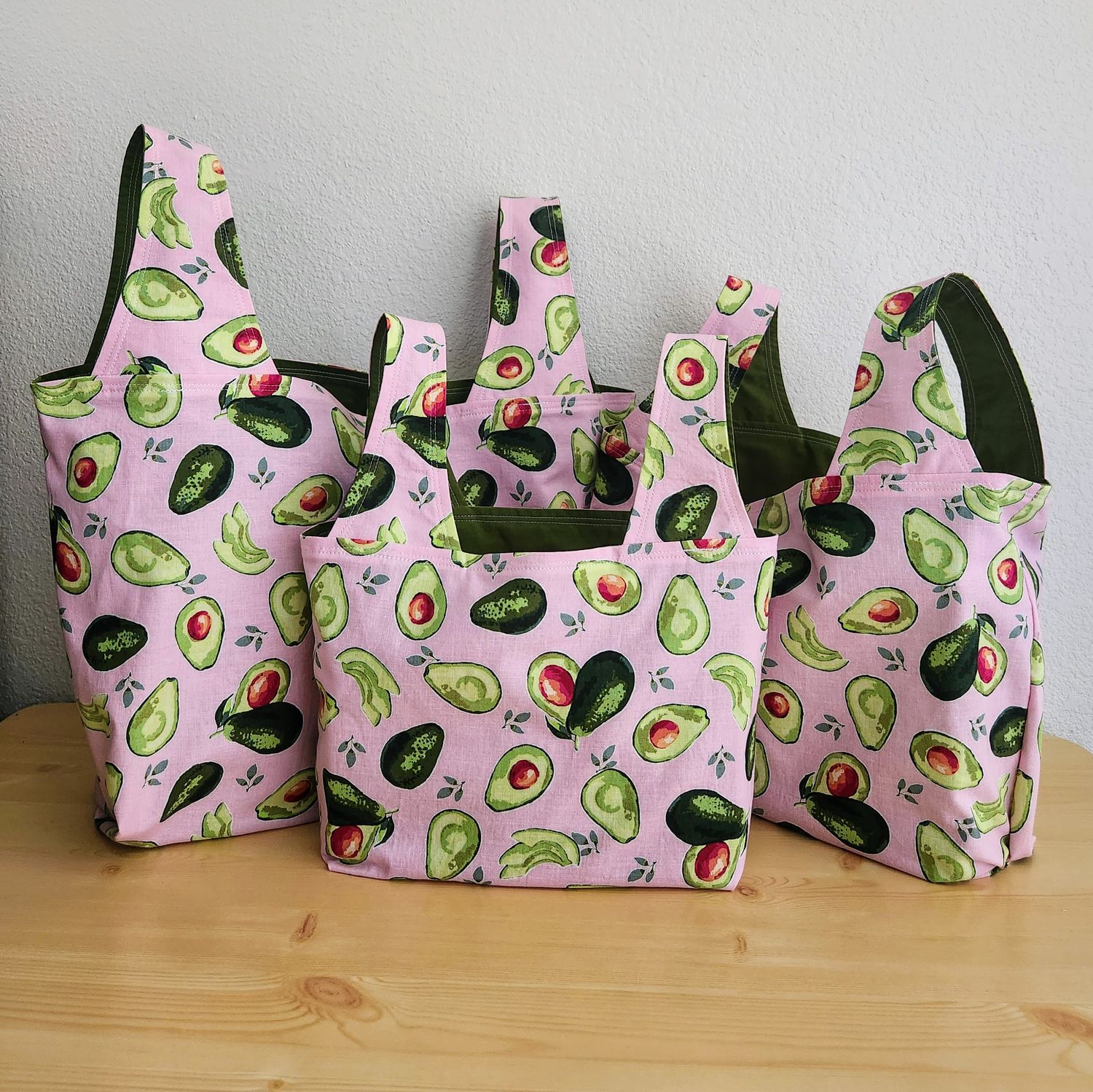 Avocados on Pink Reusable Bag