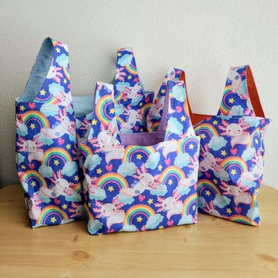 Axolotl Rainbows Reusable Bag