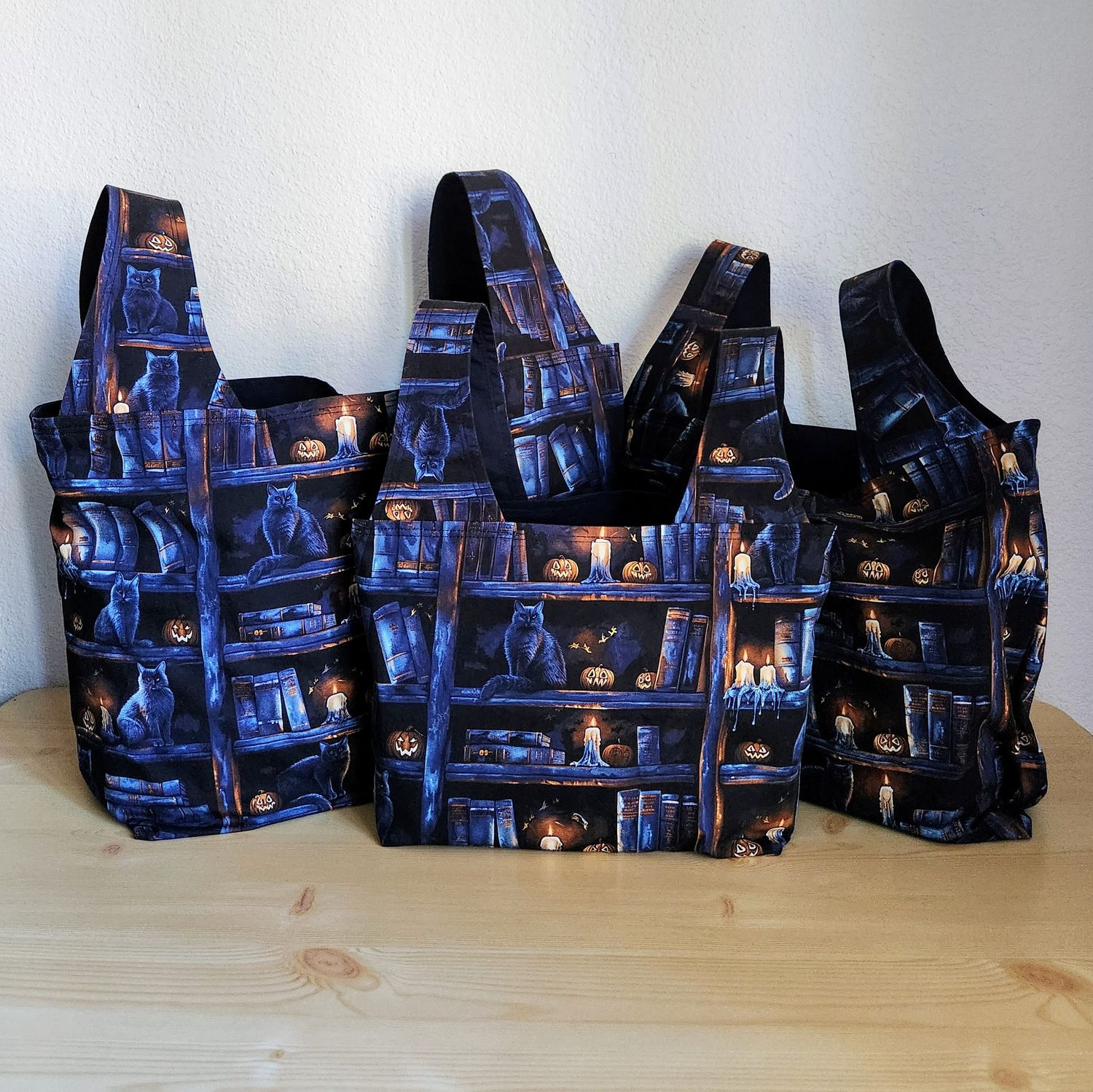 Black Cat Library Reusable Bag