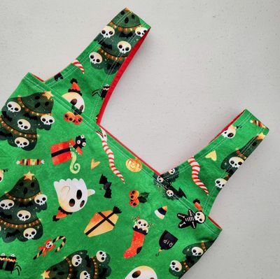 Spooky Holiday Green Reusable Bag