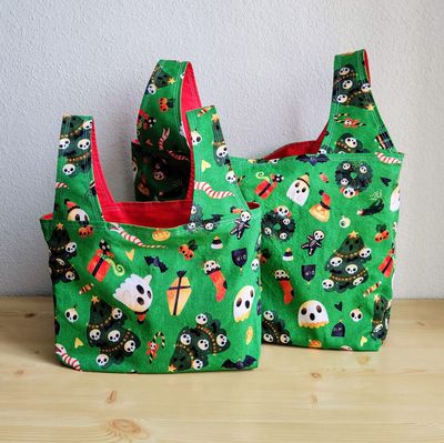 Spooky Holiday Green Reusable Bag