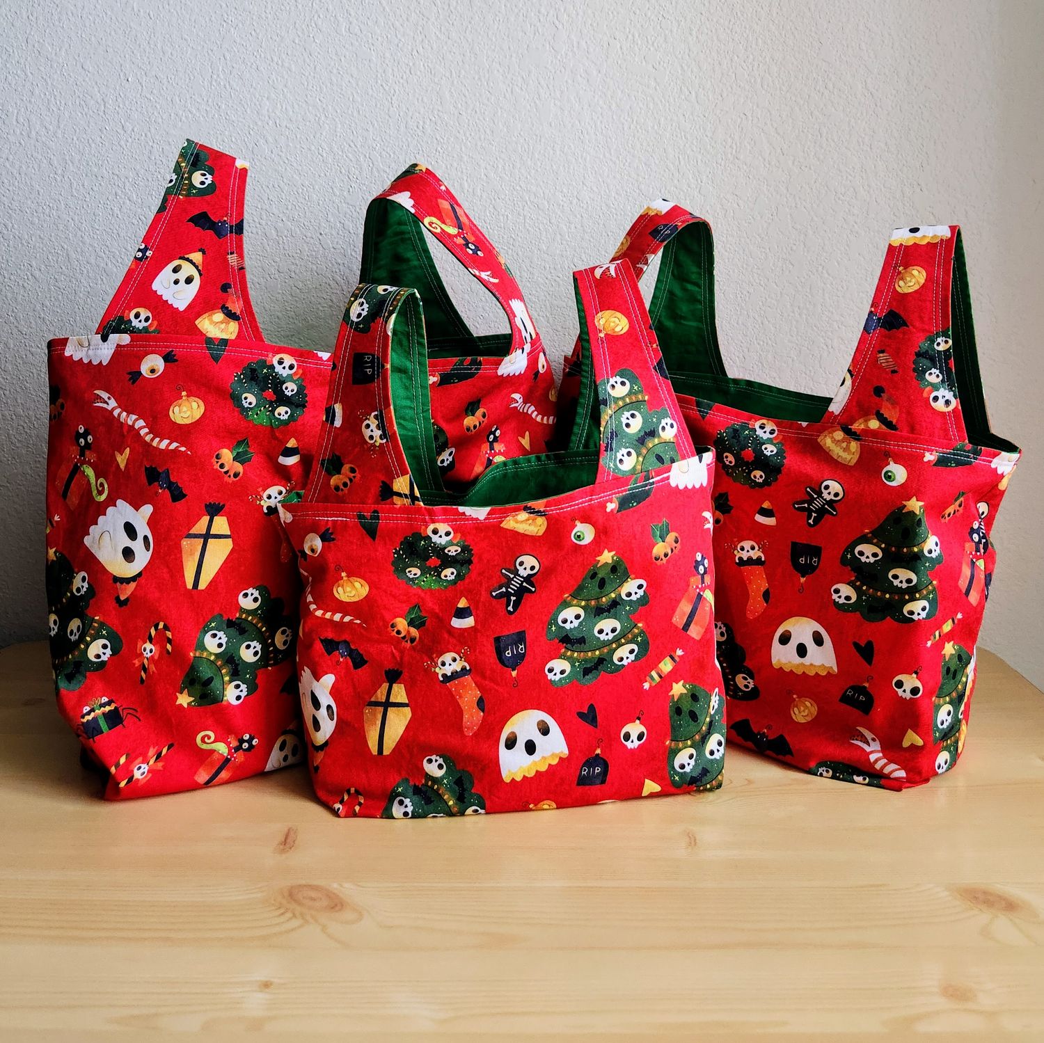 Spooky Holiday Red Reusable Bag