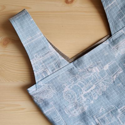 Train Sketch Reusable Bag