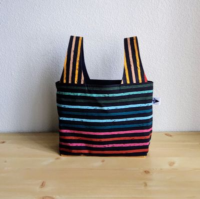 Gritty Forest Stripe Reusable Bag