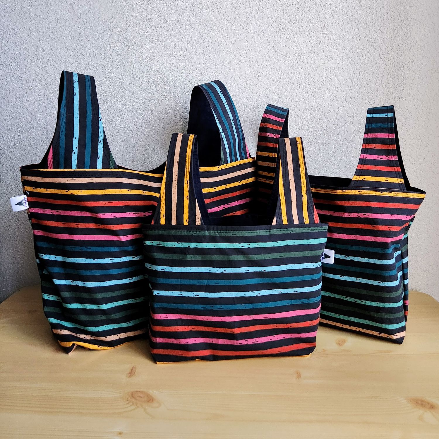 Gritty Forest Stripe Reusable Bag