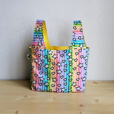 Stars &amp; Rainbow Stripes Reusable Bag