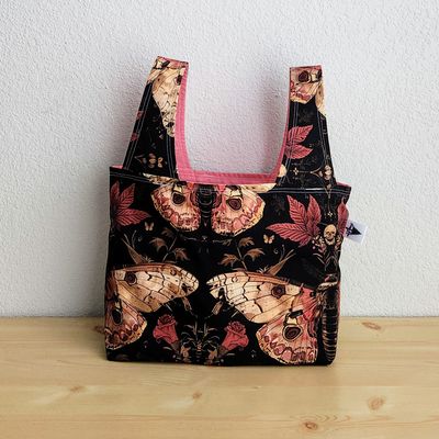 Earthy Moths &amp; Skulls Reusable Bag