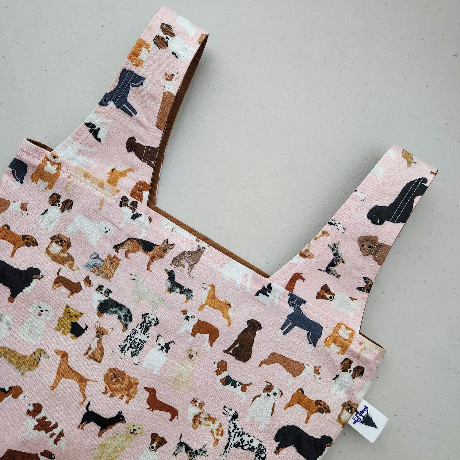 Dogs on Pink Reusable Bag