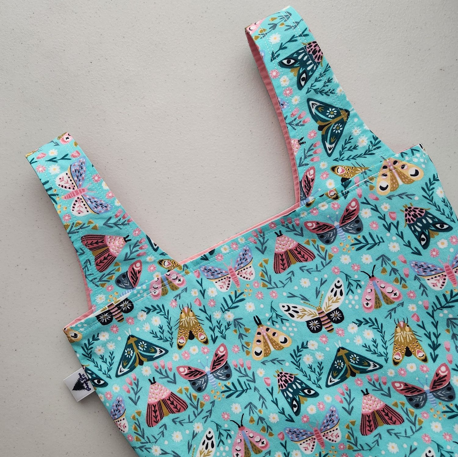 Floral Moths Reusable Bag