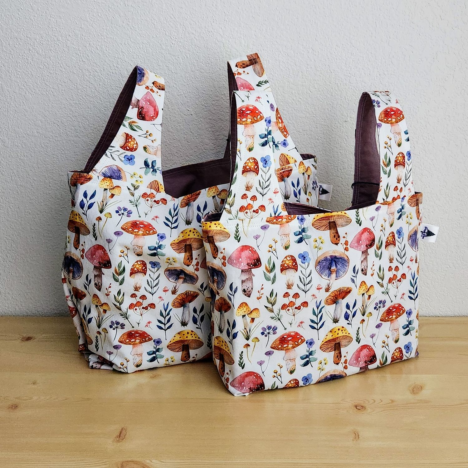 Colorful Mushrooms Reusable Bag
