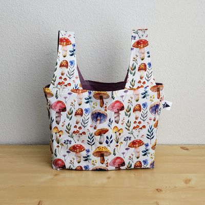 Colorful Mushrooms Reusable Bag