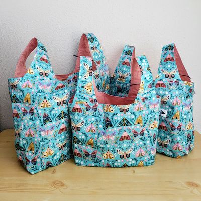 Floral Moths Reusable Bag