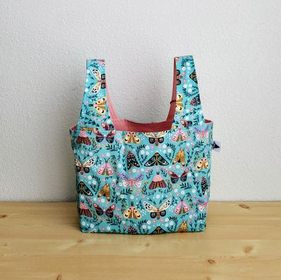 Floral Moths Reusable Bag