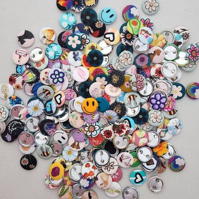 Fabric Covered Pin Back Buttons Mystery Bag