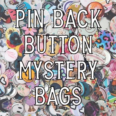 Fabric Covered Pin Back Buttons Mystery Bag