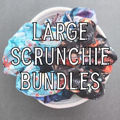 Large Handmade Scrunchies Bundles - 100% Cotton