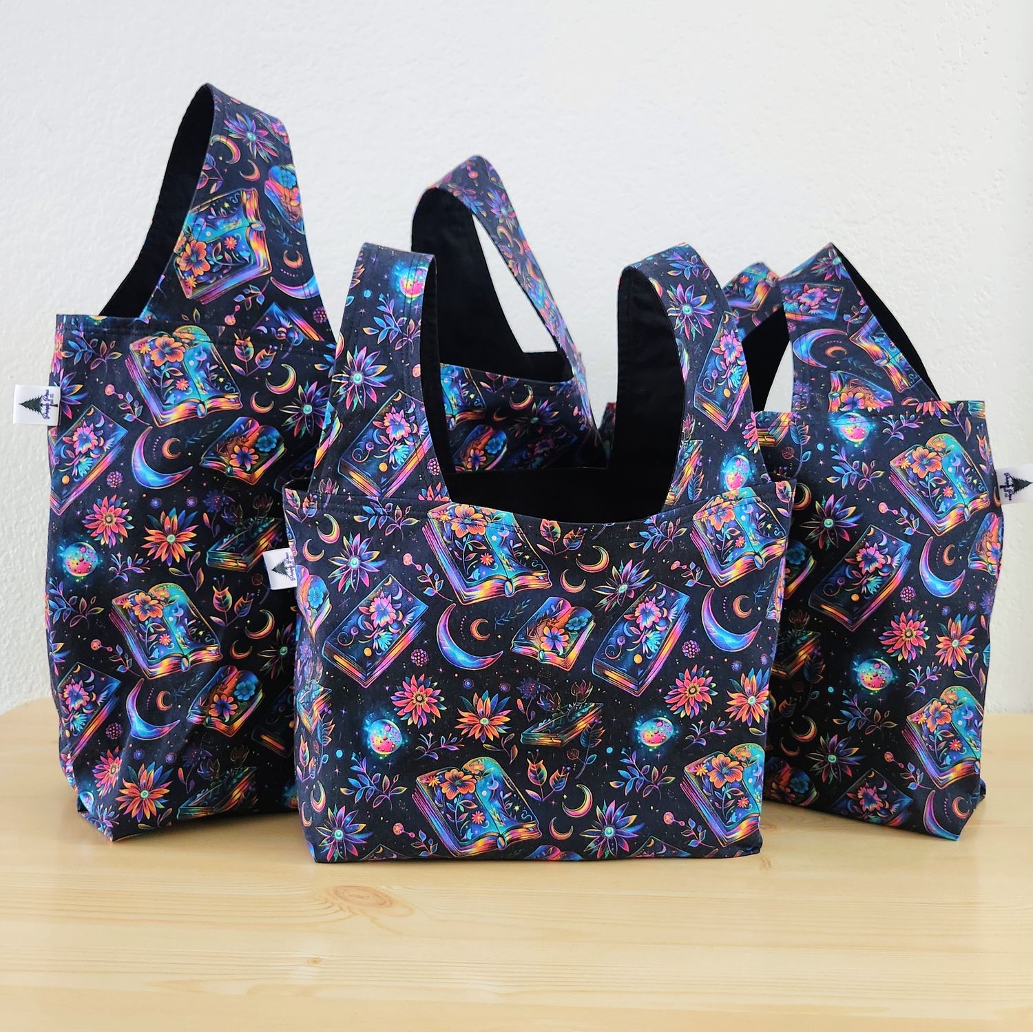 Neon Books Reusable Bag