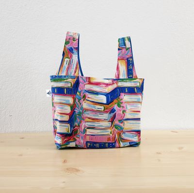 Book Stacks Reusable Bag