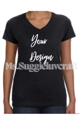 T-Shirt (Front or Back) VNeck Male or Female