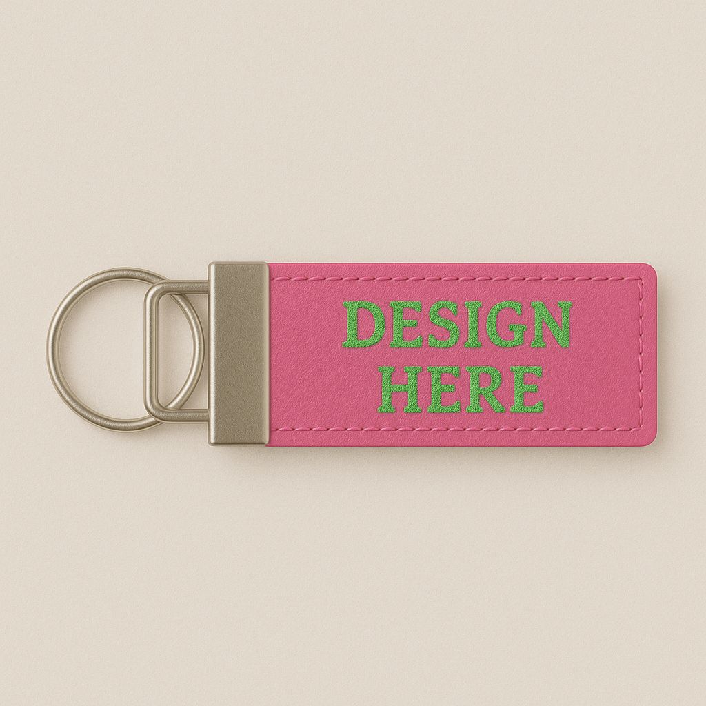  Key FobEmbroidery Faux Leather