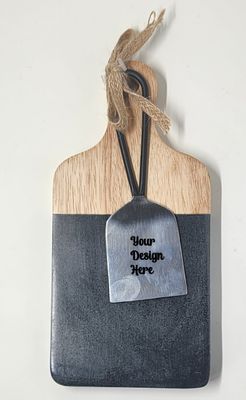 Mini Wooden Cutting Board &amp; Mini Spatula