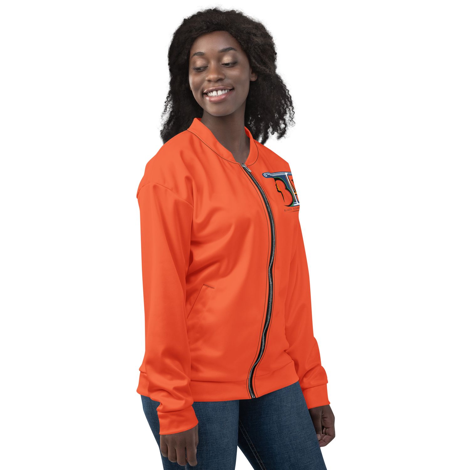 B.A.N.- Orange Unisex Bomber Jacket