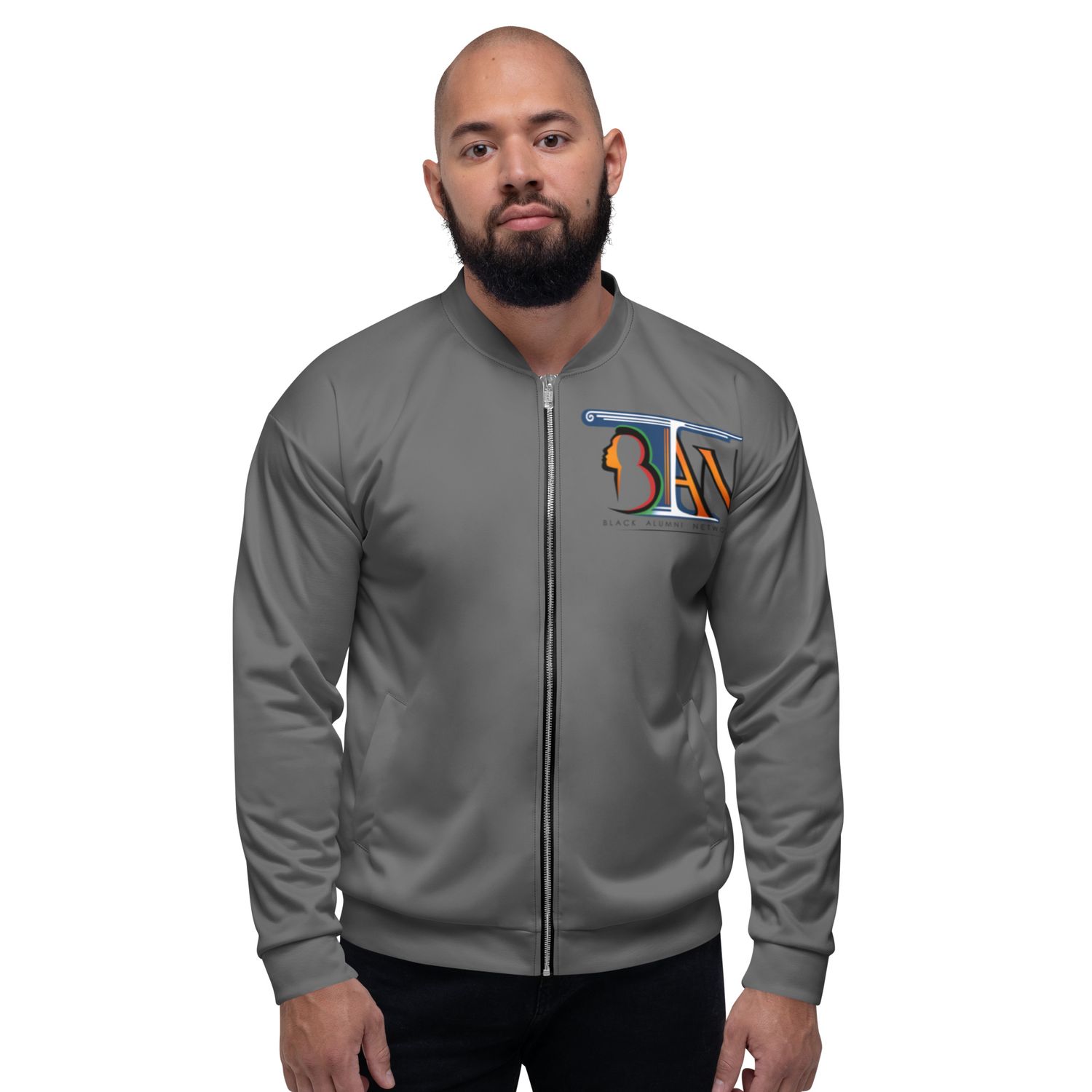 BAN-Gray Unisex Bomber Jacket