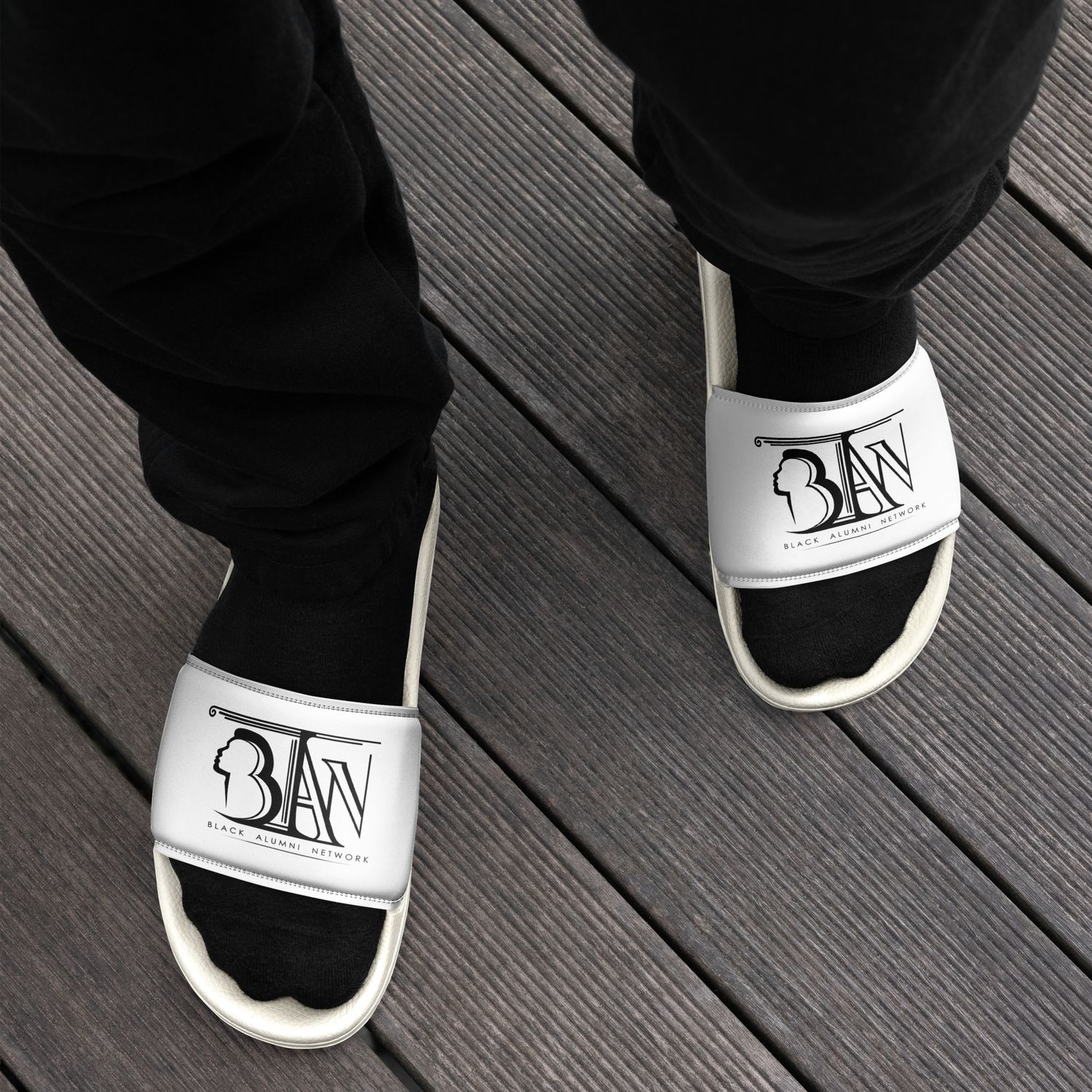 BAN-Men's slides (Black &amp; White)