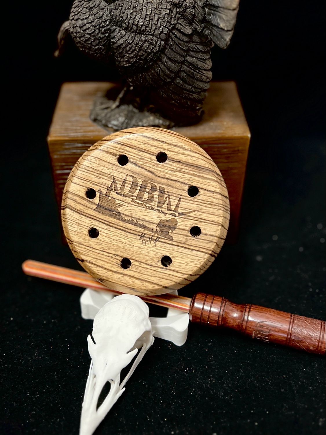 Zebra Wood Slate Over Glass