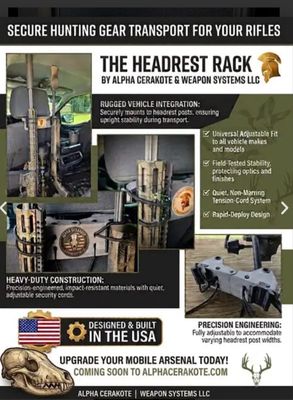 Alpha Cerakote Head Rest Rack- Black