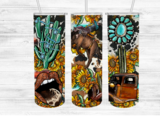 Western collage tumbler #3