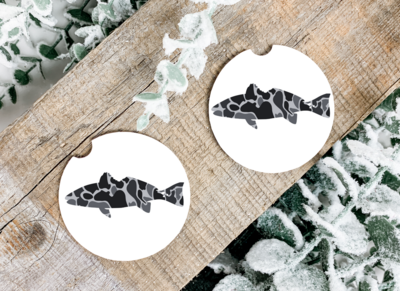 Red Fish Car Coasters