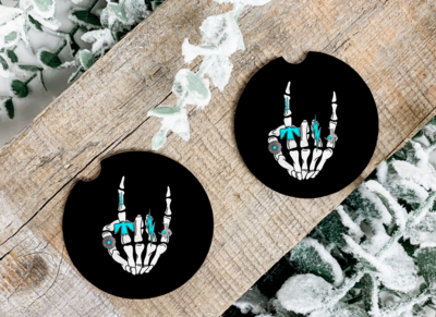 Rock Hand Car Coasters