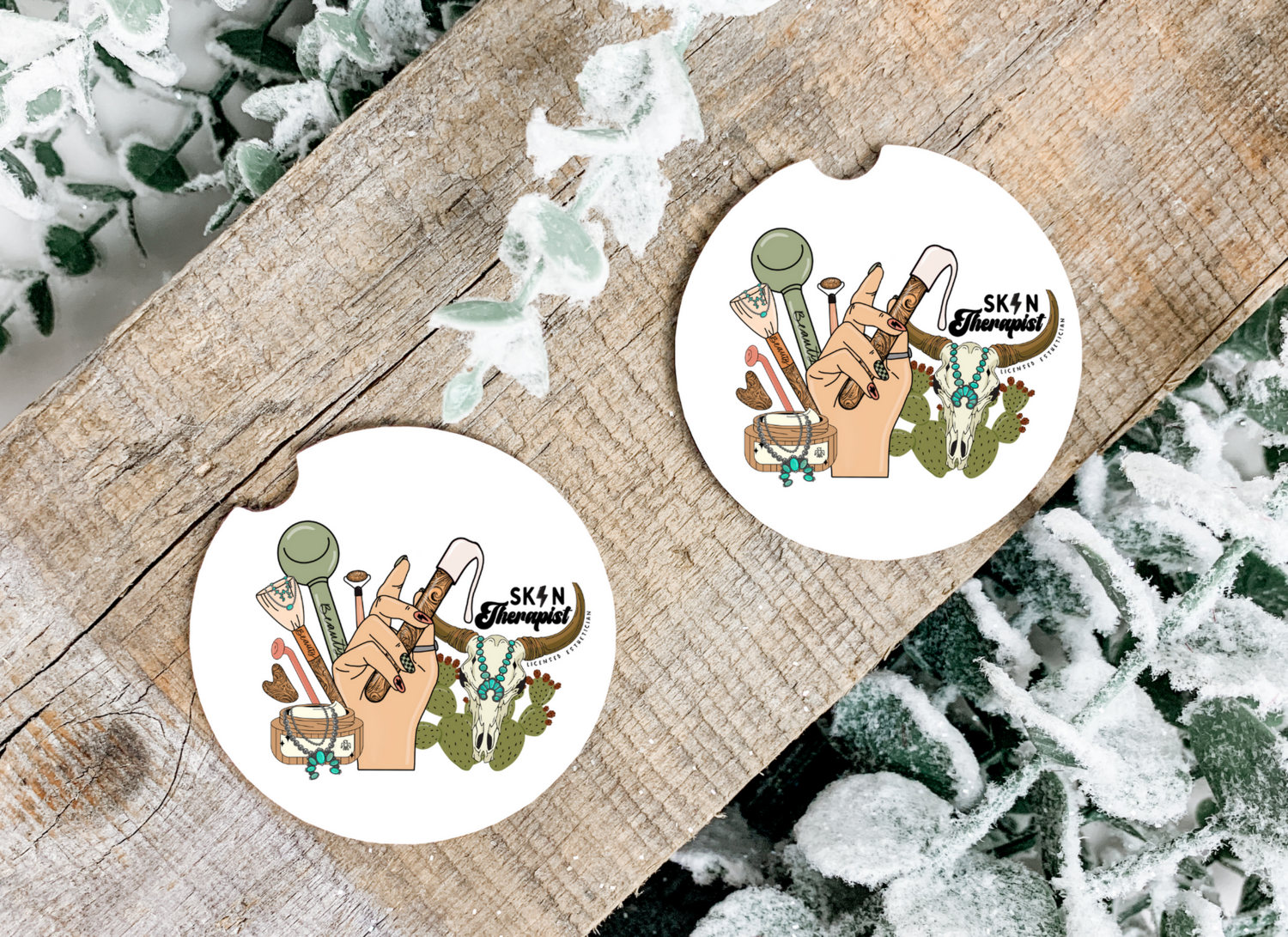Skin Therapist Car Coasters