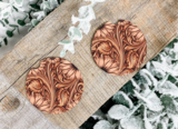 Tooled Leather Version 2 Car Coasters