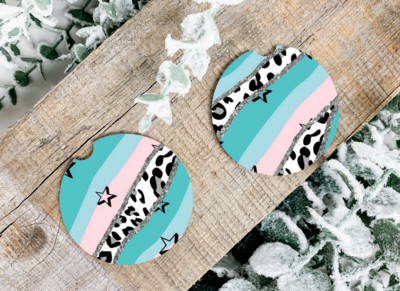 Trendy Pastels Car Coasters