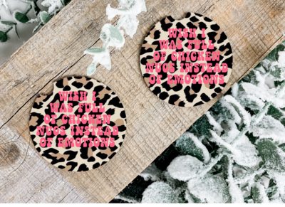 Wish i was full of chicken nugs Car Coasters