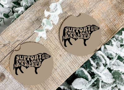 support local ranchers Car Coasters