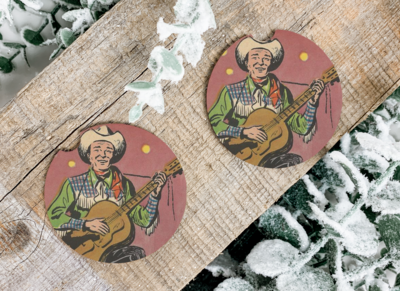 Singing Cowboy Car Coasters