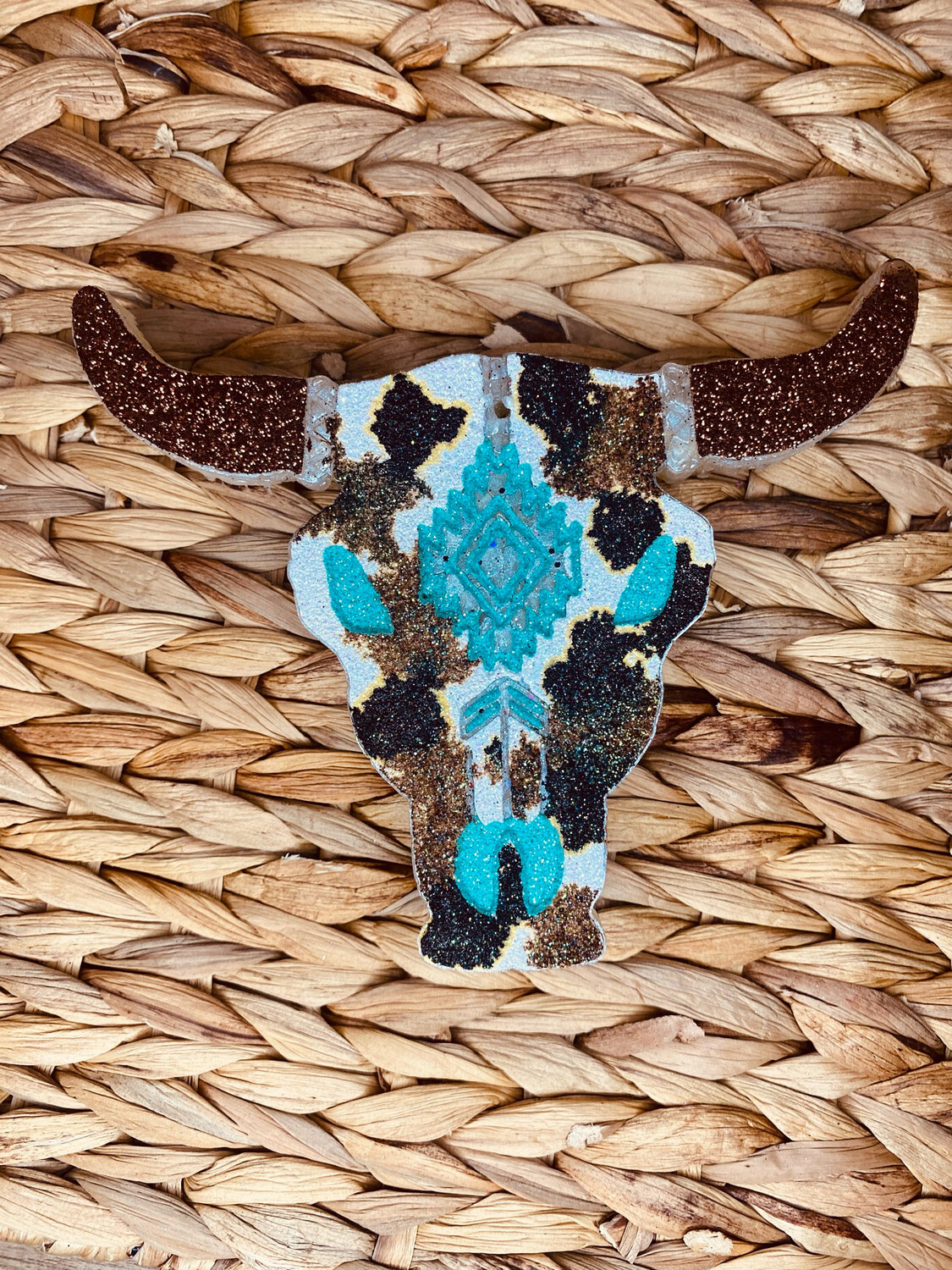 Cowhide Glitter Aztec Bull