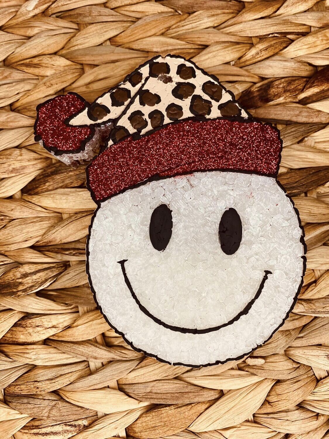 Smiley Face with Santa Hat